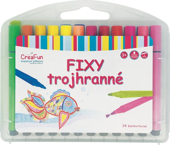 CreaFun 25LE-73403 Fixy umývateľné 24 farieb