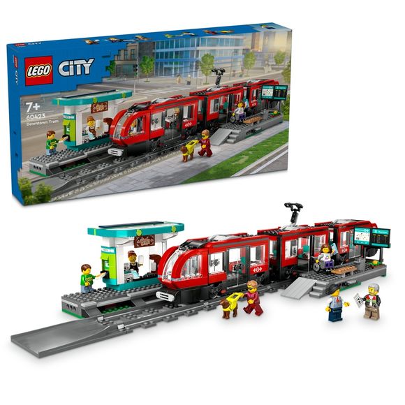 LEGO® City 60423 Električka a zastávka v centre mesta