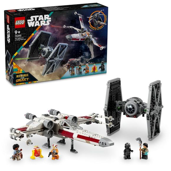 LEGO® Star Wars™ 75393 Stíhačka TIE & X-wing – kombinovaná stavebnica